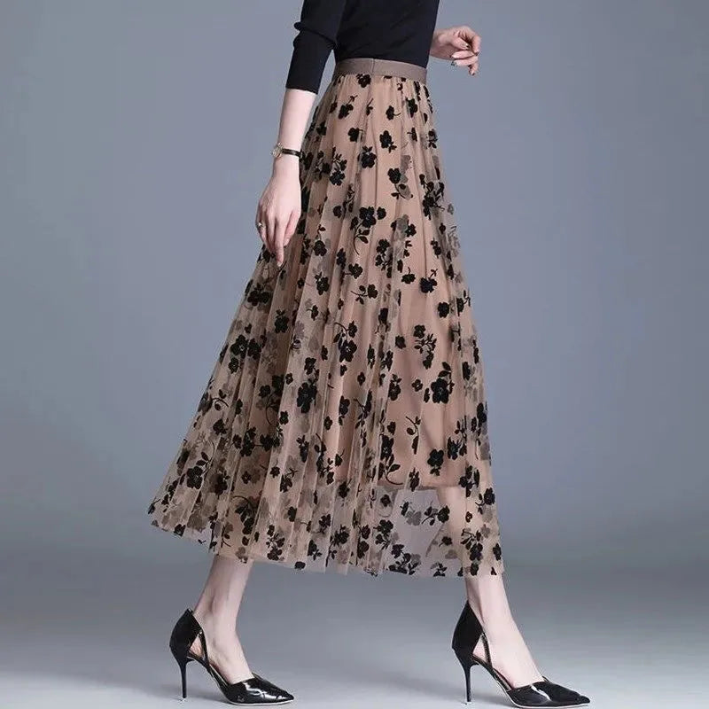 Korean Women Mesh Skirt Fashion