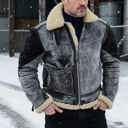 Men’s Retro Zipper Thickened Coat – Warmth, Durability & Timeless Style