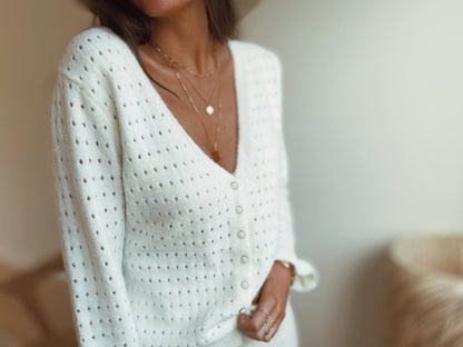 Ecru Daniel Cardigan