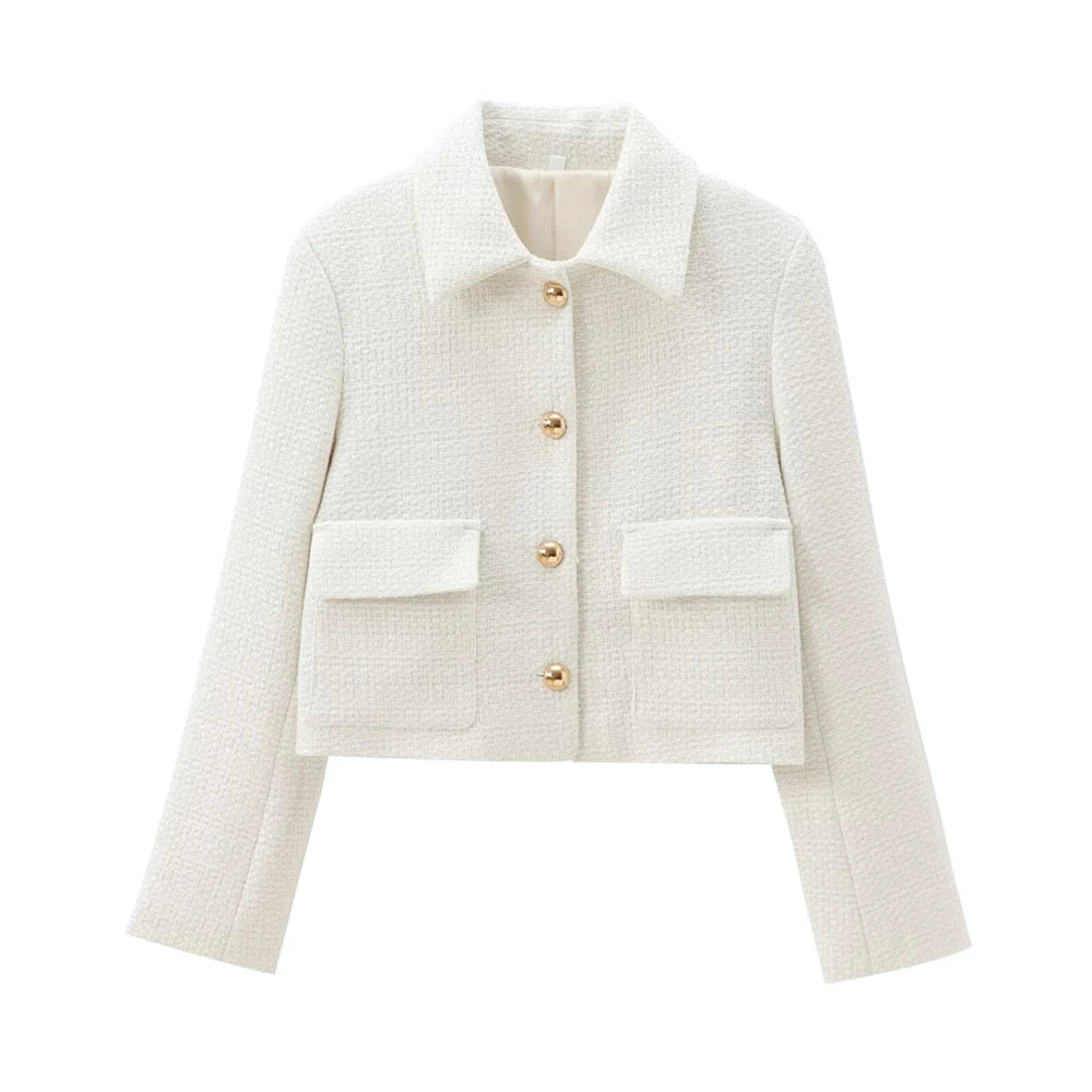 Mary 2 Piece Skirt and Jacket Set Off White