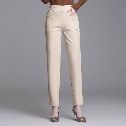 Morgana pants spring autumn elastic high waist