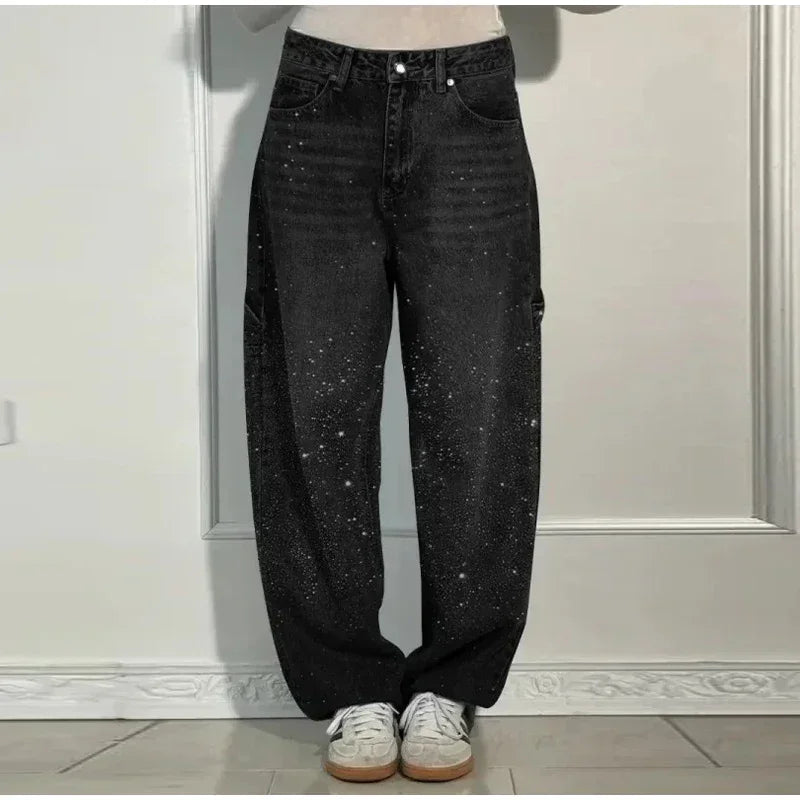 Pants Ellena Vintage Rhinestone Cowboy Jeans Spring 2025
