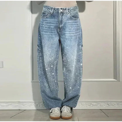 Pants Ellena Vintage Rhinestone Cowboy Jeans Spring 2025