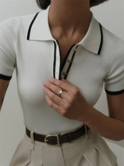 Isla – Short Sleeve Knit Sweater Pullover for Women | Effortless & Chic