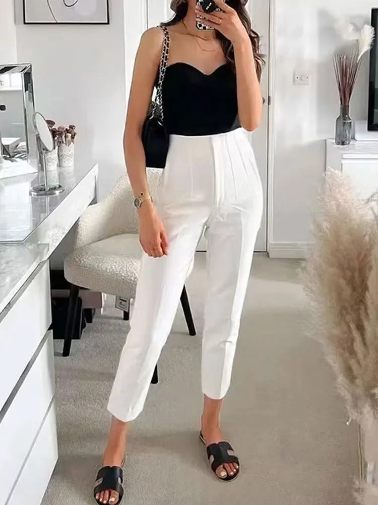 Lia High Waist Ankle Trousers