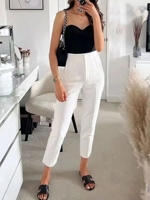 Lia High Waist Ankle Trousers
