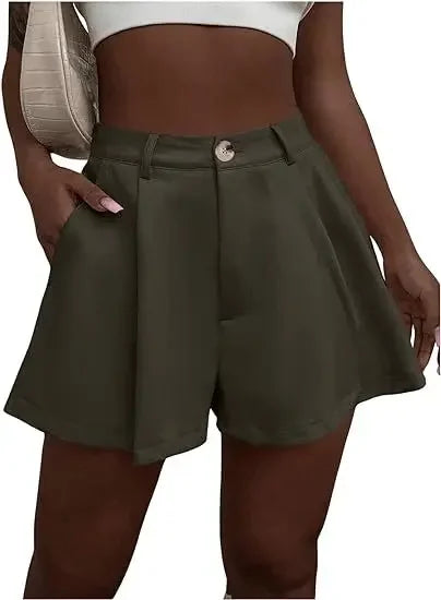 Elegant High Waist Wide Leg Women's Short