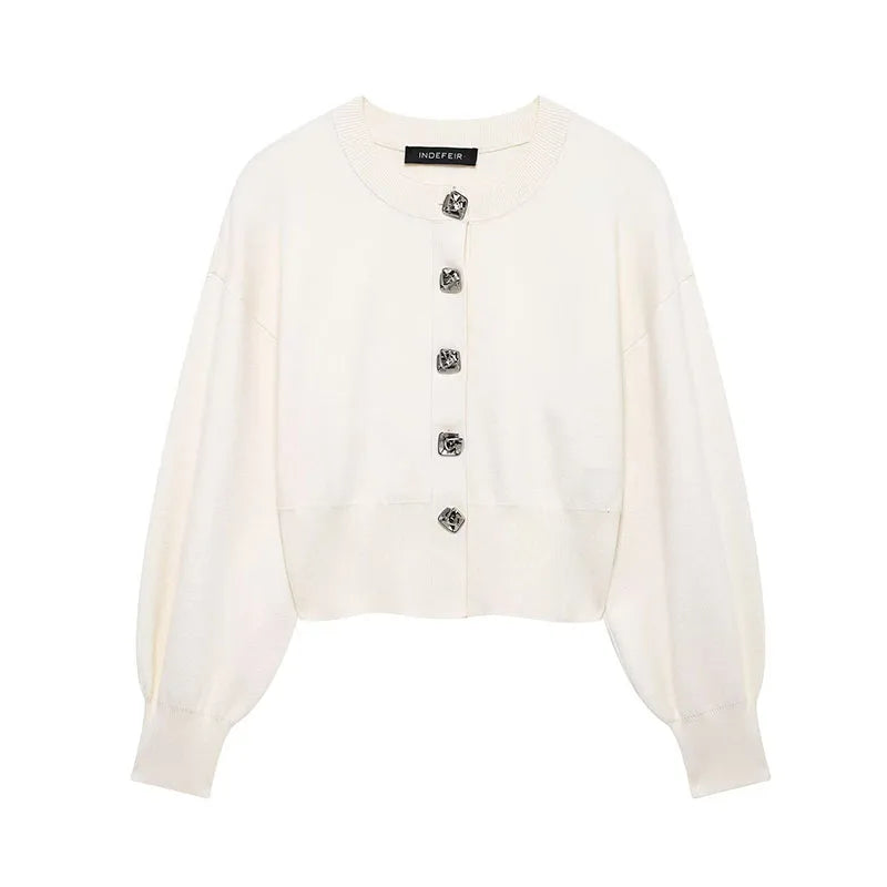 Megan Slim Fit 2 Piece Set Knitted Sweater Jacket