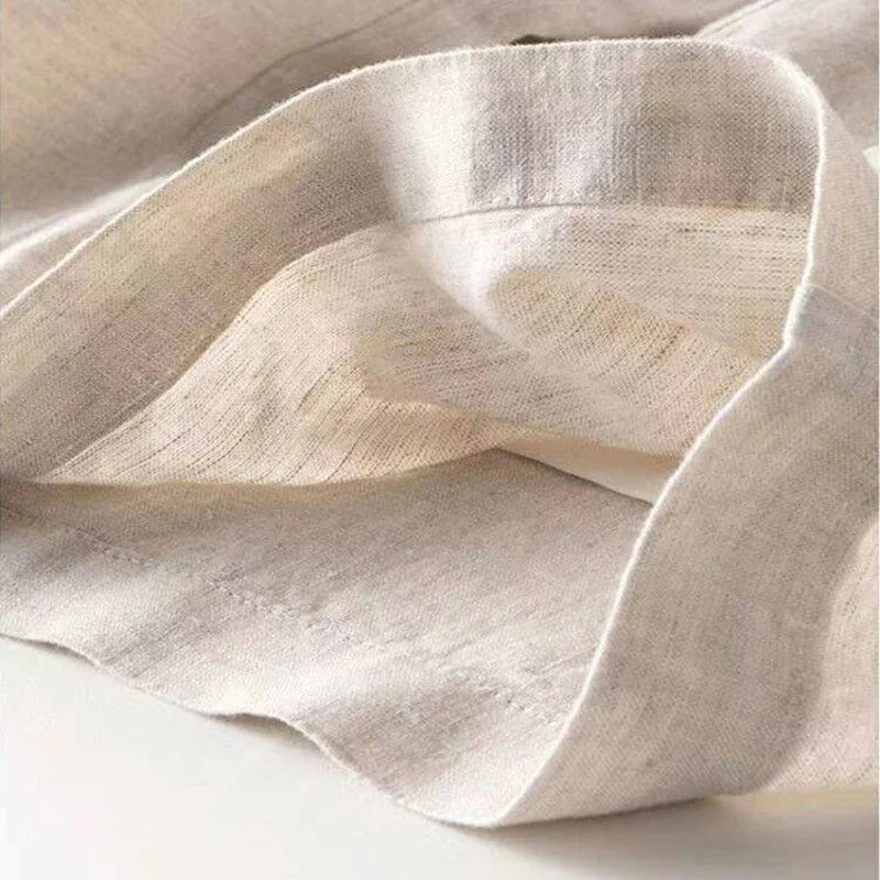 Charmy pants cotton and linen elegant high-waisted trousers