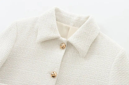 Mary 2 Piece Skirt and Jacket Set Off White