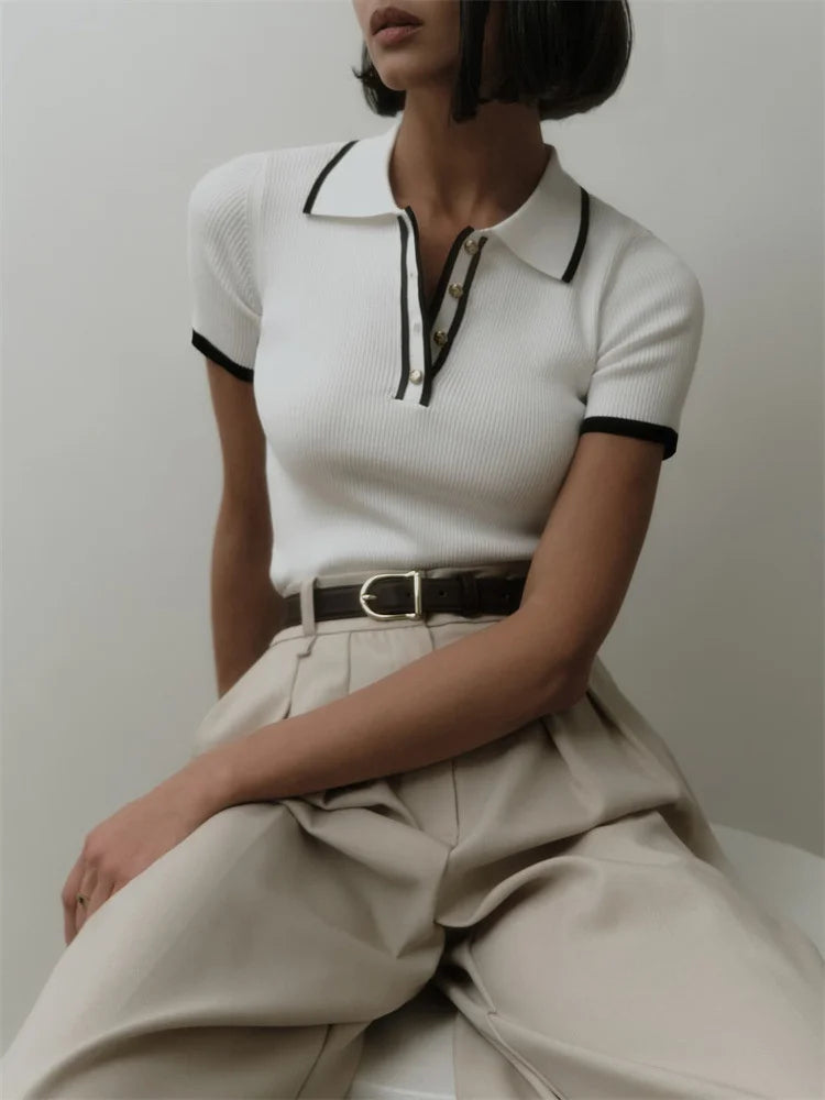 Isla – Short Sleeve Knit Sweater Pullover for Women | Effortless & Chic