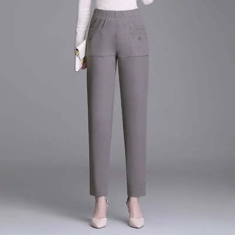 Morgana pants spring autumn elastic high waist
