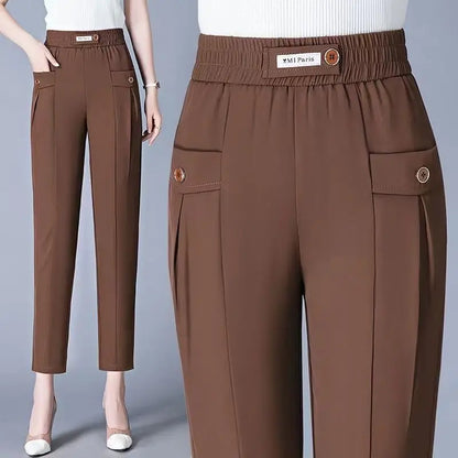 Emma High Waist Slim Trousers