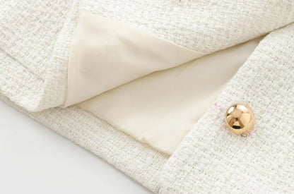 Mary 2 Piece Skirt and Jacket Set Off White