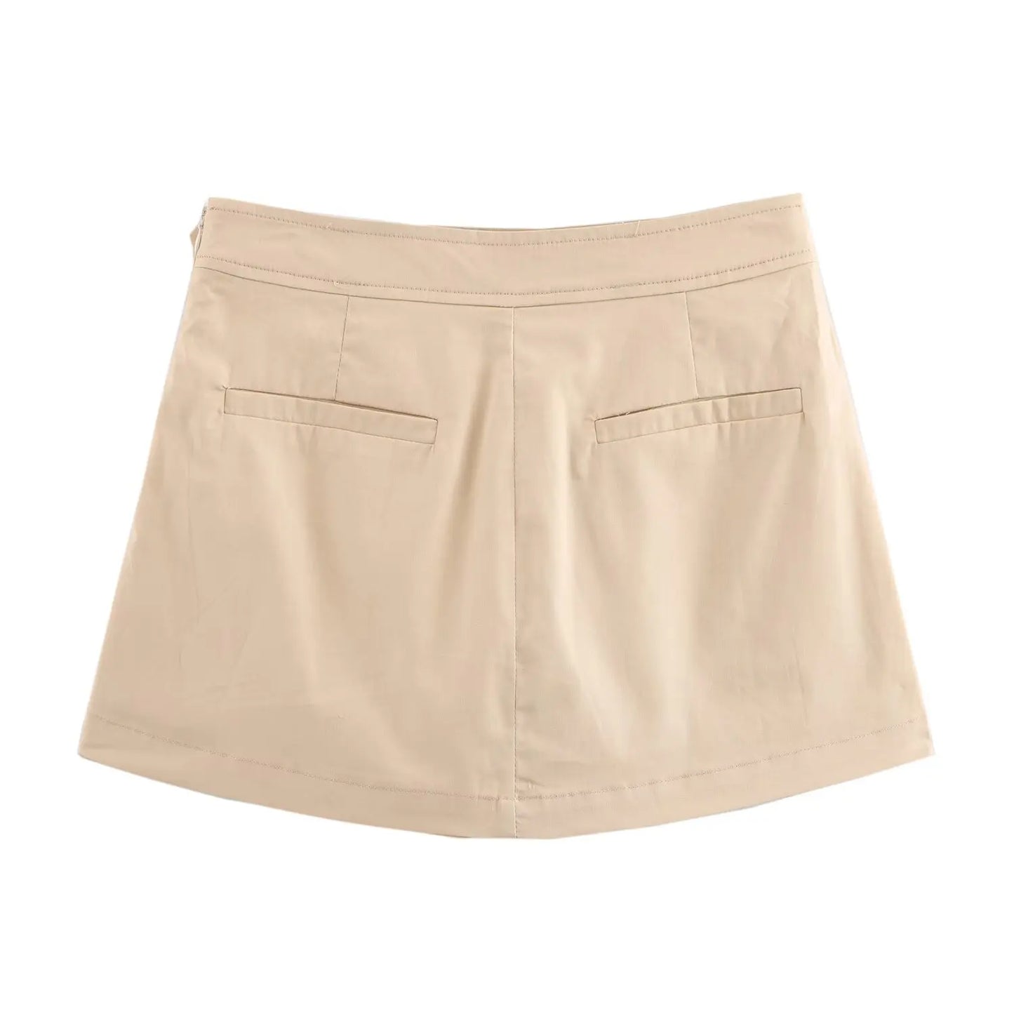 Anna Set Top + shorts elegant slim casual with zipper