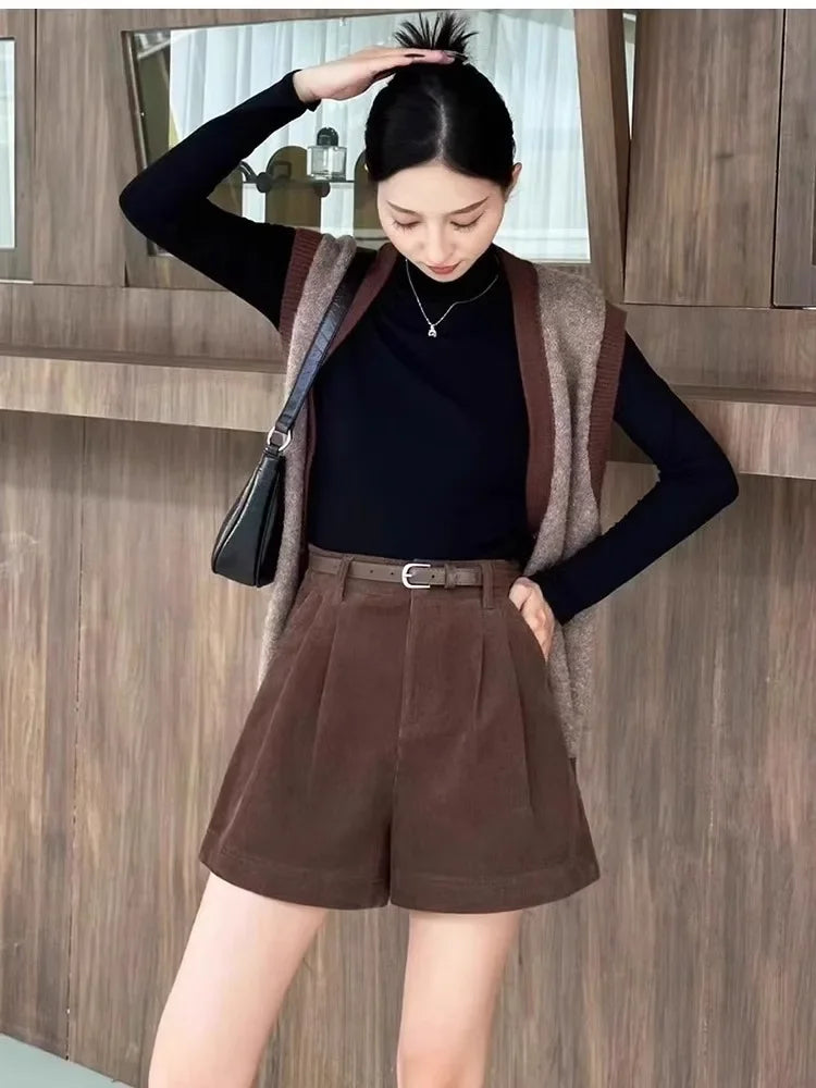 Coffee Color High-waisted Slimming