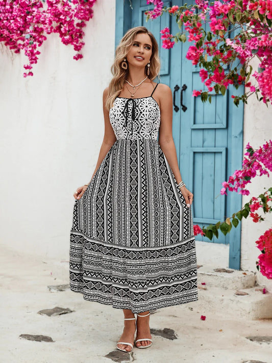 Merlinda Dress with Geometric Prints
