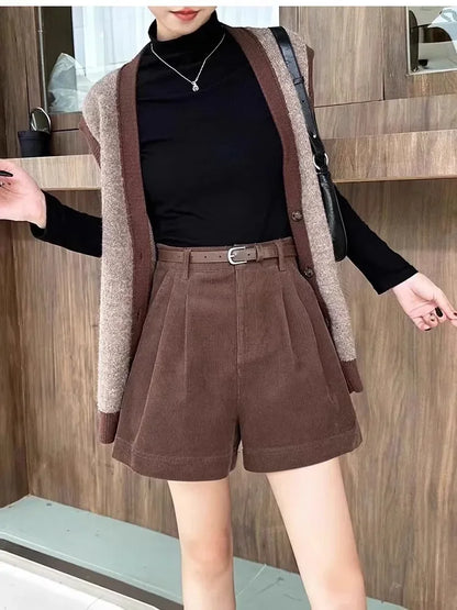 Coffee Color High-waisted Slimming