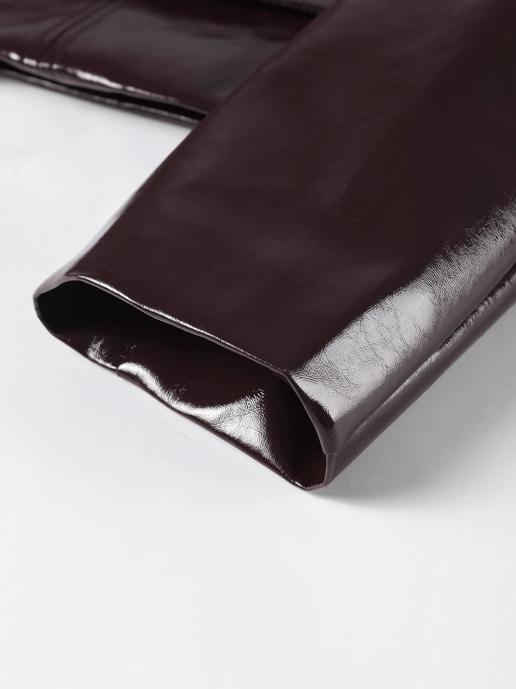 Tiffany leather coat and skirt set