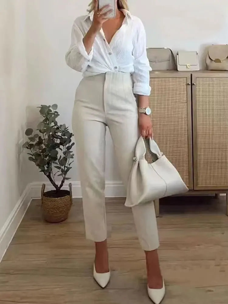 Lia High Waist Ankle Trousers