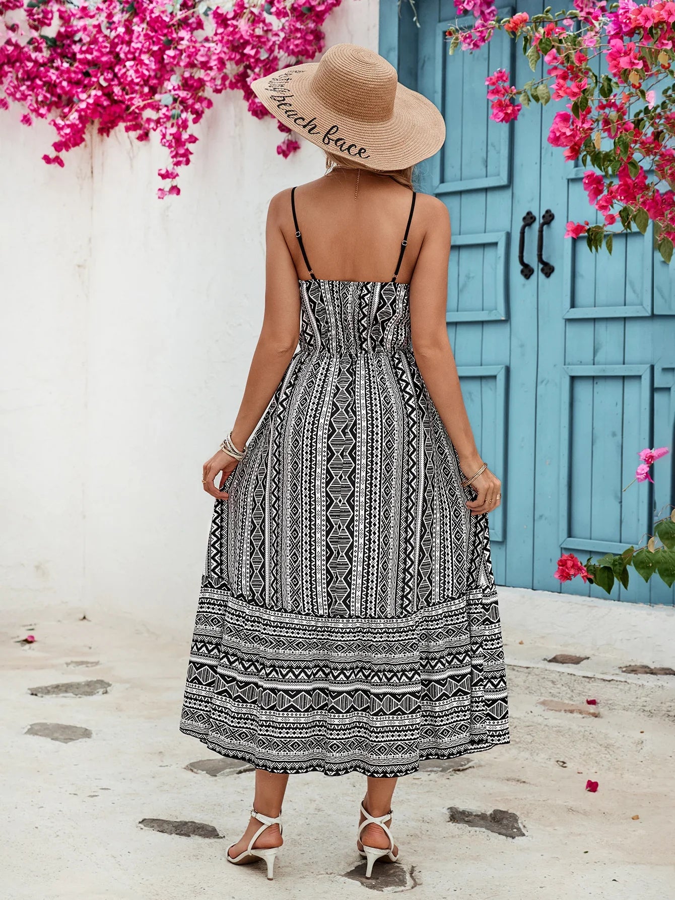 Merlinda Dress with Geometric Prints