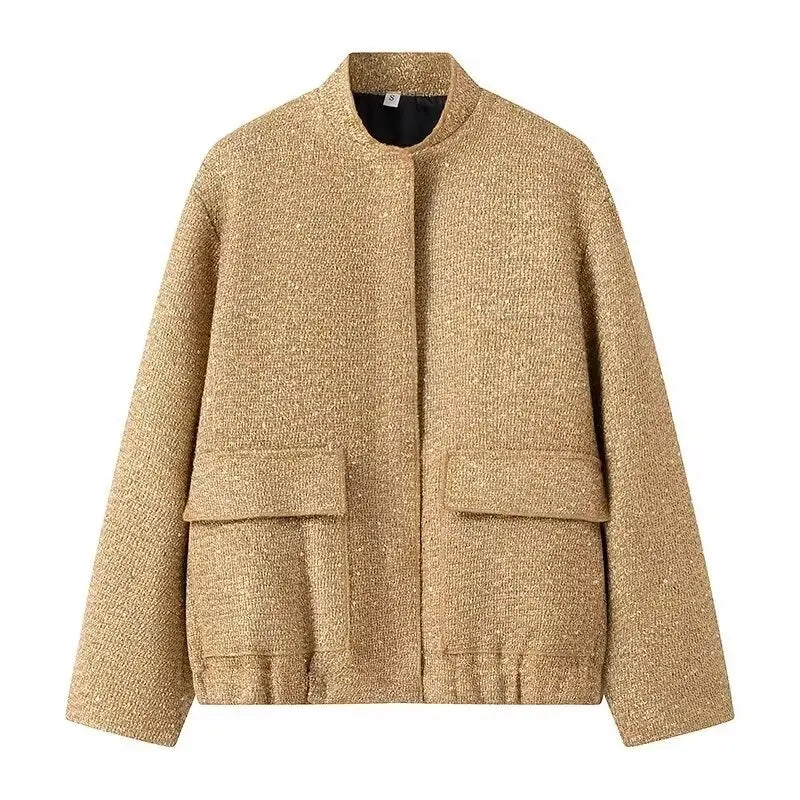 Women Shiny Sequin Jacket