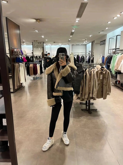 DOUBLE SIDED SHORT JACKET NOIR  RIDER