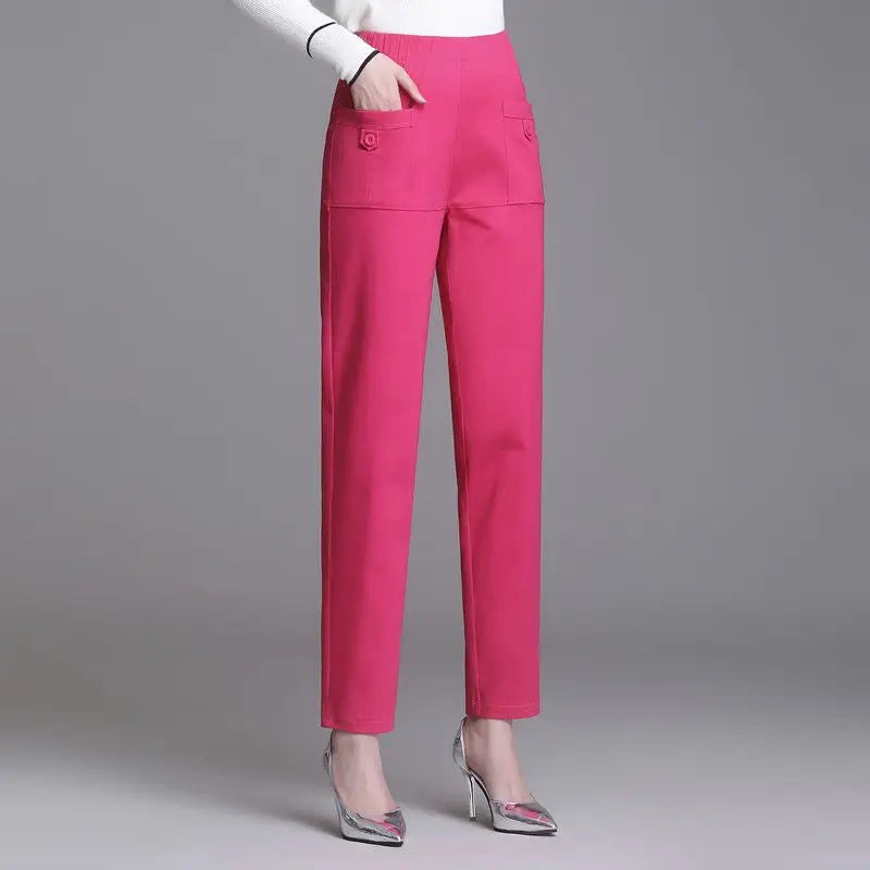 Morgana pants spring autumn elastic high waist