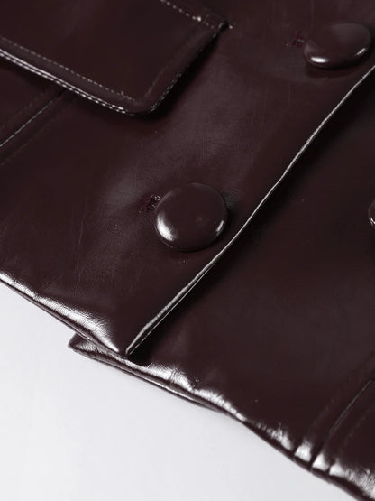 Tiffany leather coat and skirt set