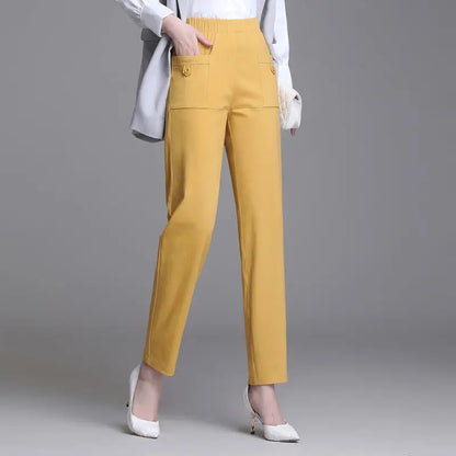 Morgana pants spring autumn elastic high waist