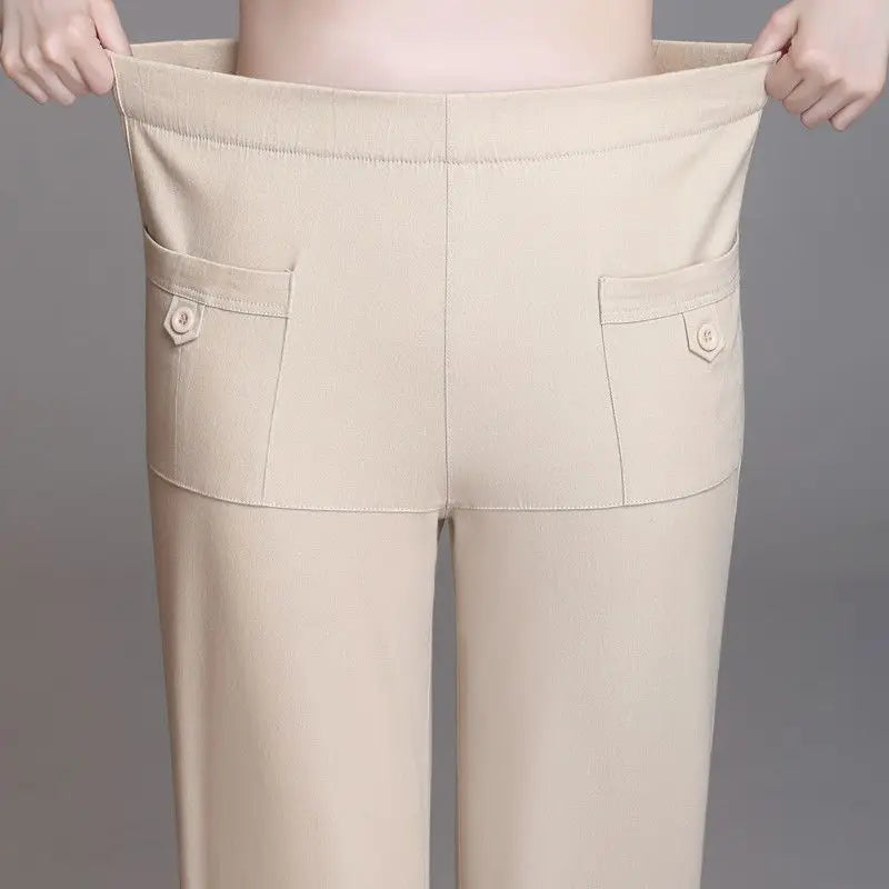 Morgana pants spring autumn elastic high waist