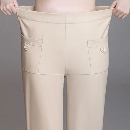 Morgana pants spring autumn elastic high waist