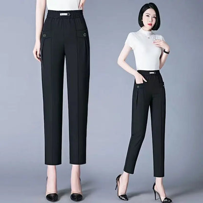 Emma High Waist Slim Trousers