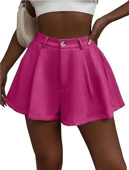 Elegant High Waist Wide Leg Women's Short
