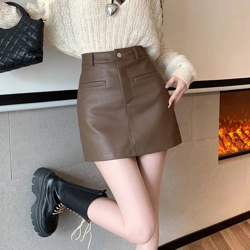 Chloe High-Waist Faux Leather Skirt | Stylish & Versatile