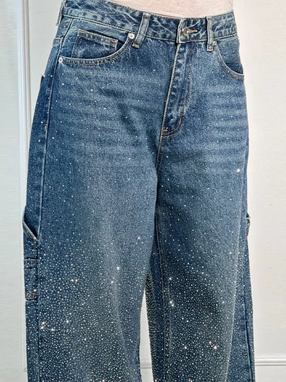 Pants Ellena Vintage Rhinestone Cowboy Jeans Spring 2025