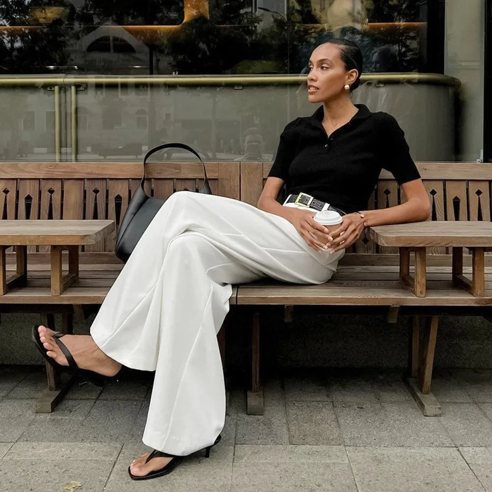 Bianca Light Luxury Wide Leg Pants