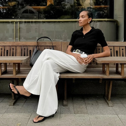 Bianca Light Luxury Wide Leg Pants