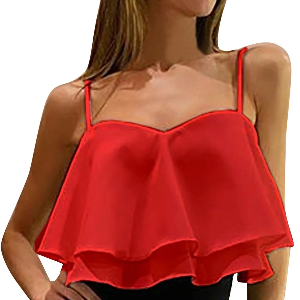 Ster blouse with ruffles design, loose, plain, off the shoulder