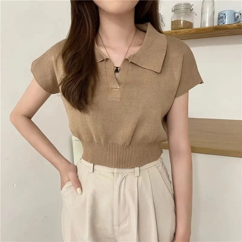 Katty New 2025 Pattern Collared Sweater
