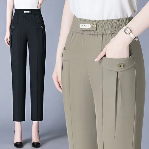 Emma High Waist Slim Trousers