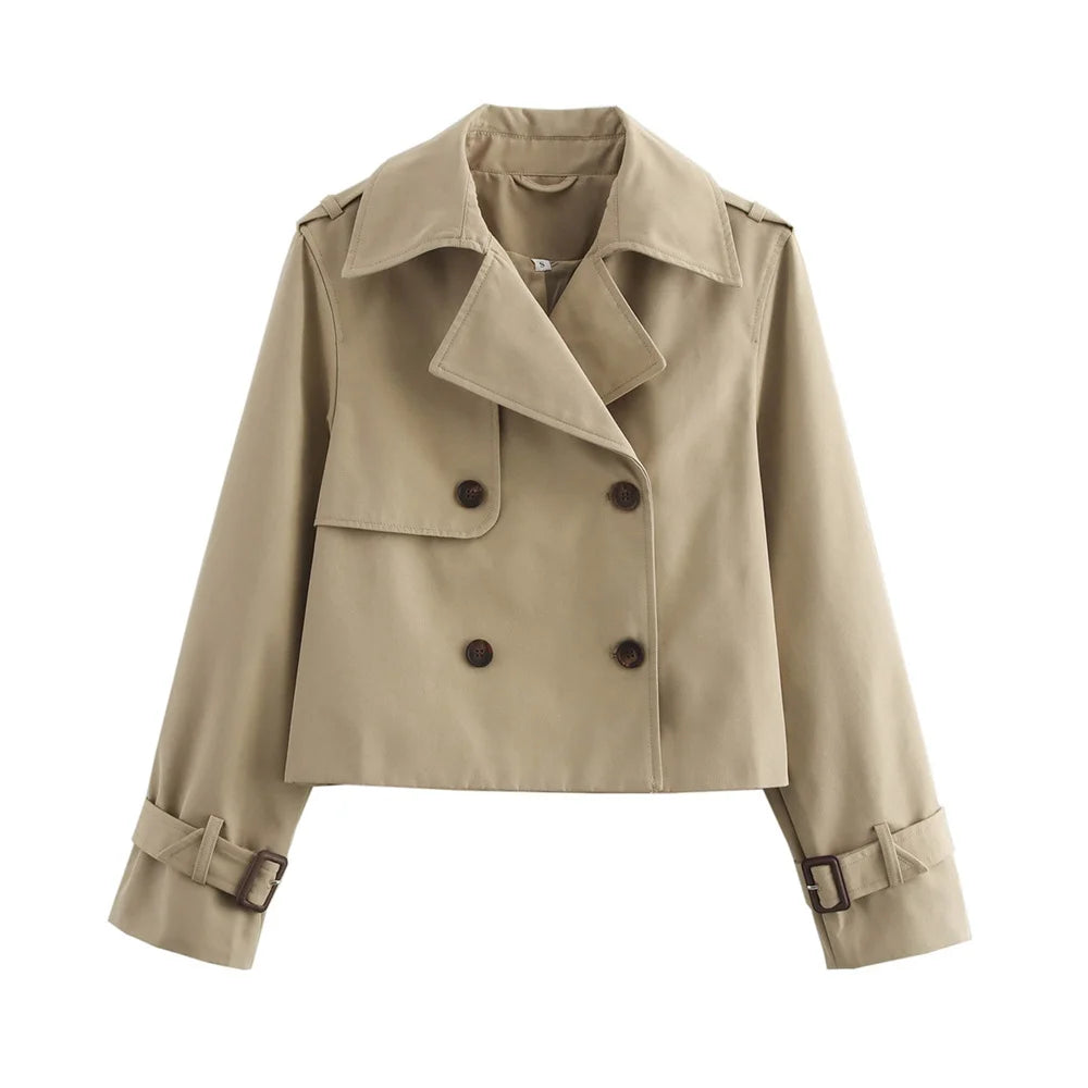 Women's vintage cropped Jacket Linna spring autumn streetwear