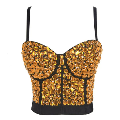 Megan Shapewear Crop Top with Stones and Cups