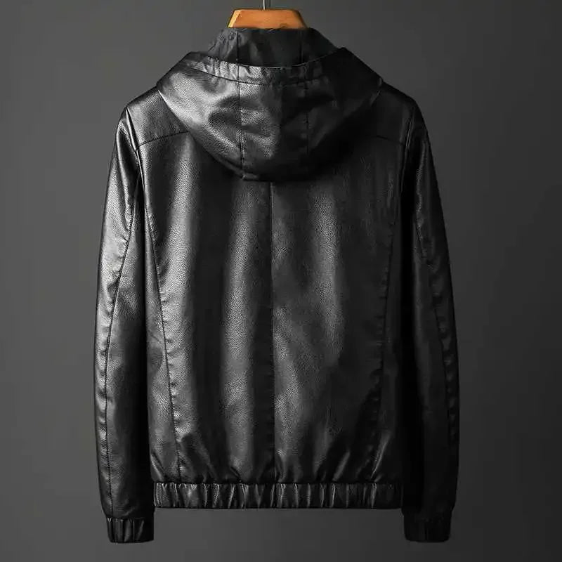 Rave Hooded Leather Jacket - Olympus Madrid