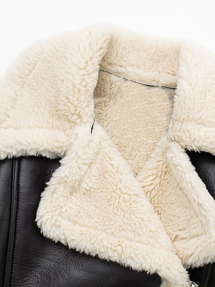 Jacket with Lining Women Fashion Solid Front Zipper
