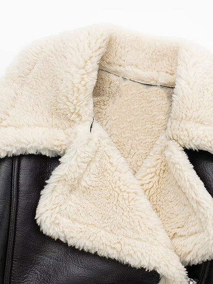 Jacket with Lining Women Fashion Solid Front Zipper