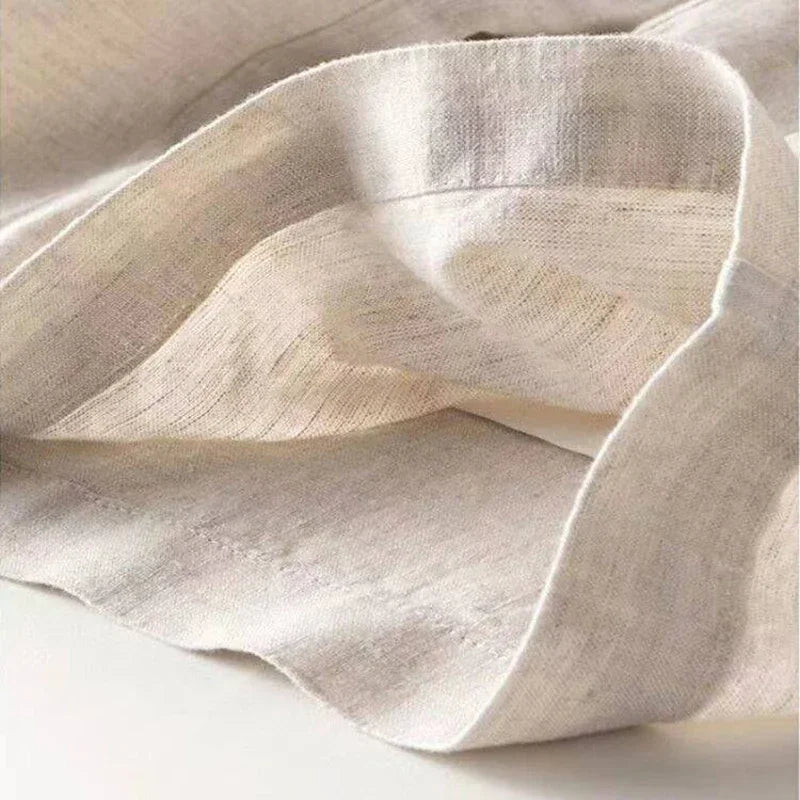 Charmy pants cotton and linen elegant high-waisted trousers