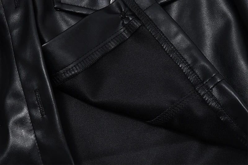 Candyhot Autumn Faux Leather Short Jacket