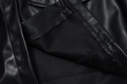 Candyhot Autumn Faux Leather Short Jacket