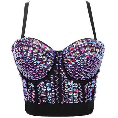 Megan Shapewear Crop Top with Stones and Cups